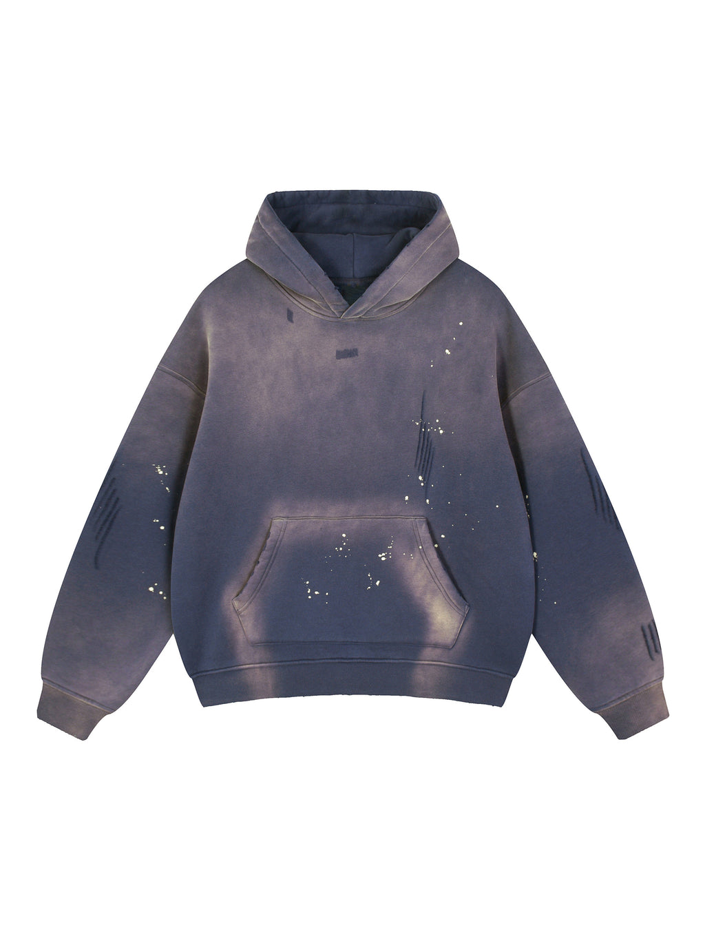 Vintage Washed Frayed Fleece Hoodie